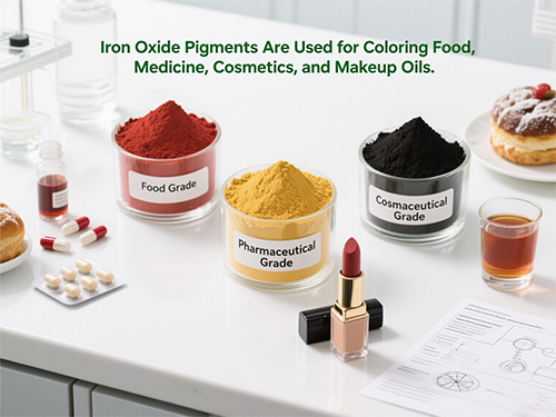氧化铁颜料用于给食品、药品、化妆品和化妆油着色